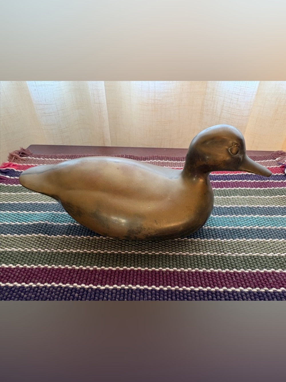 Brass Duck Sculpture